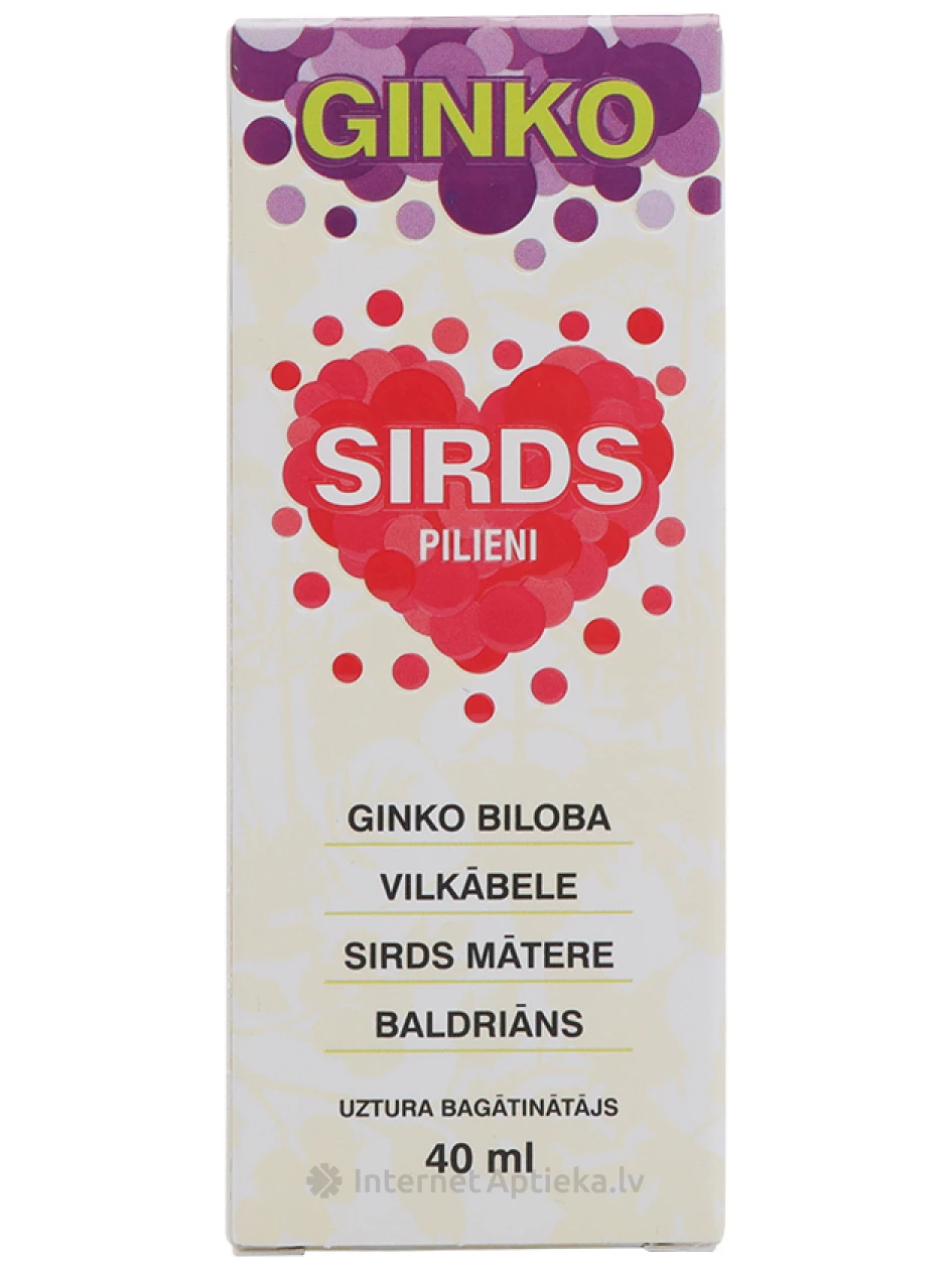 Сердечные капли Ginko, 40 мл | internetaptieka.lv