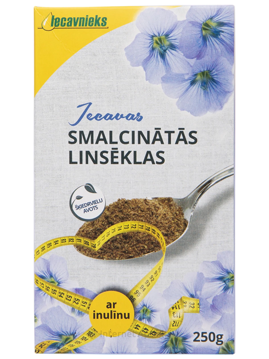 Iecavnieks Измельченные льняные семена с инулином, 250 г | internetaptieka.lv