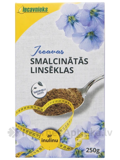 Iecavnieks Smalcinātas linsēklas ar inulīnu, 250 g | internetaptieka.lv