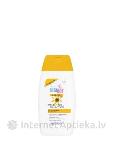 SEBAMED BABY SUN CARE sauļošanās losjons SPF50, 200 ml | internetaptieka.lv