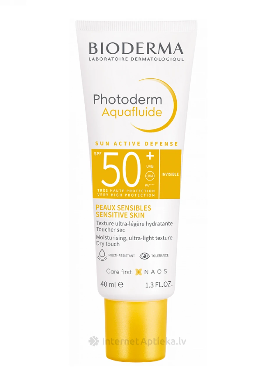 Bioderma Photoderm SPF 50+ аква-флюид с очень высокой степенью защиты от солнца и быстро впитывающейся текстурой, 40 мл | internetaptieka.lv