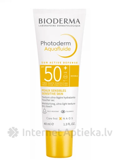 Bioderma Photoderm SPF 50+ аква-флюид с очень высокой степенью защиты от солнца и быстро впитывающейся текстурой, 40 мл | internetaptieka.lv