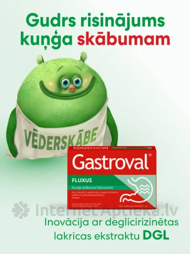 Gastroval Fluxus, 15 kapsulas | internetaptieka.lv
