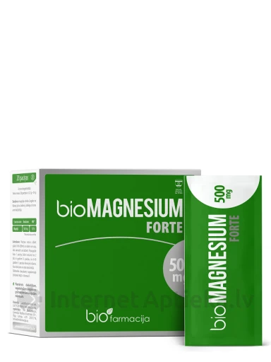 Biofarmacija Magnesium Forte 500 мг, 20 пакетиков | internetaptieka.lv