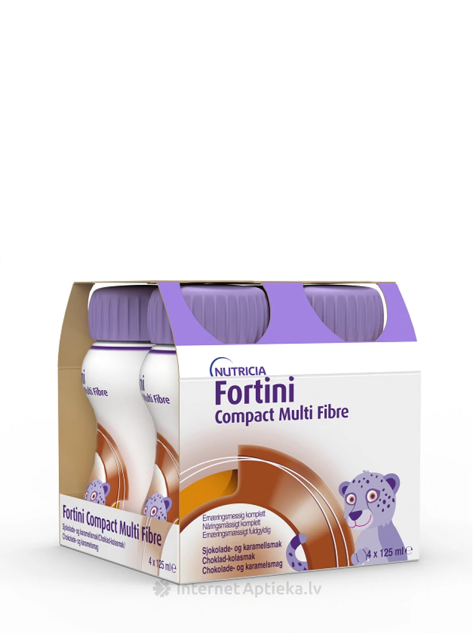 NUTRICIA Fortini Compact Multi Fibre (Šokolaadimaitseline), 4X125 ml | internetaptieka.lv