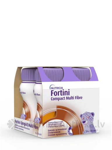 NUTRICIA Fortini Compact Multi Fibre (Šokolaadimaitseline), 4X125 ml | internetaptieka.lv