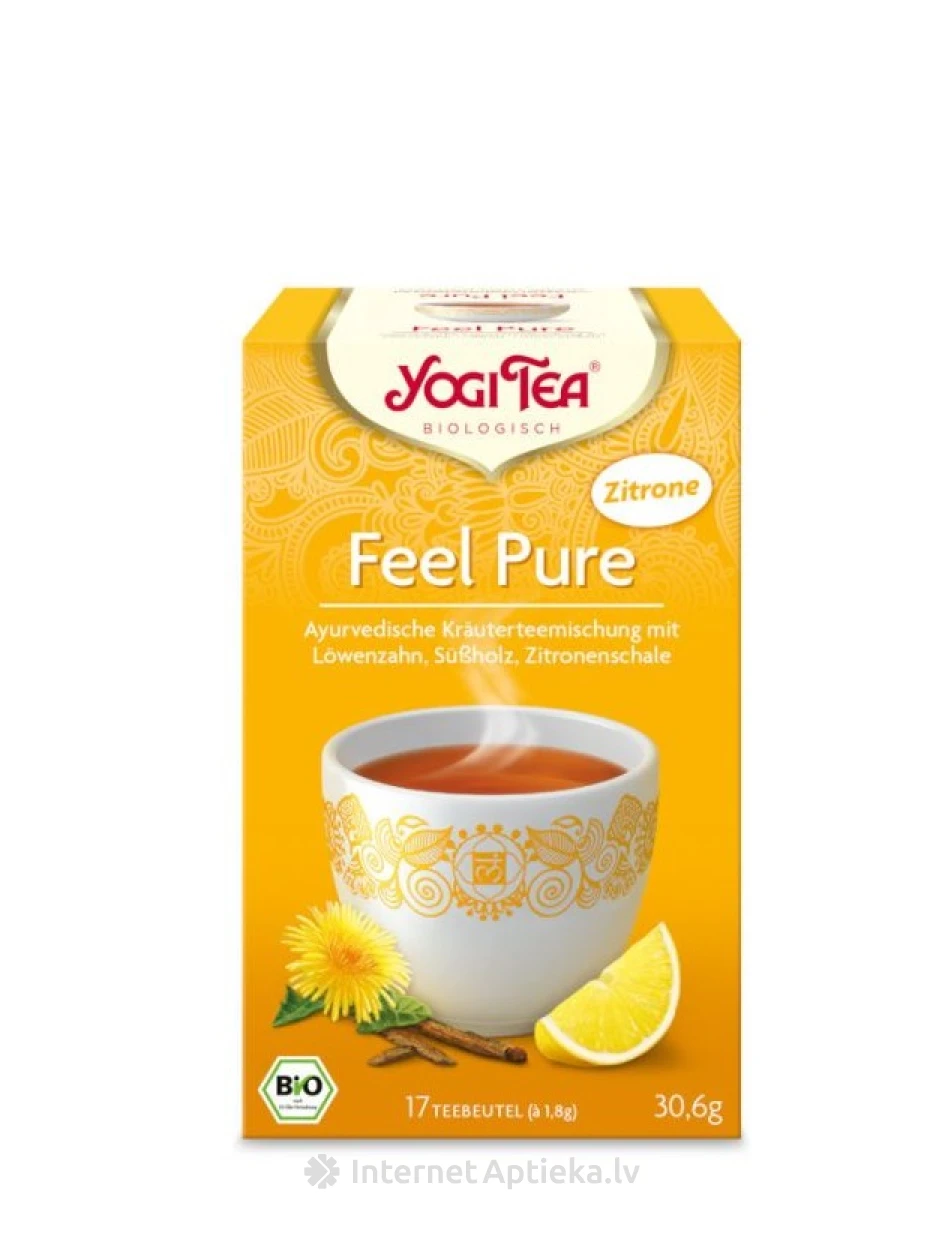 Tēja Yogi Detox ar citronu, 17 paciņas | internetaptieka.lv