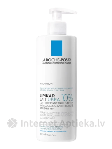 La Roche Lipikar Lait Urea 10%, 400 мл | internetaptieka.lv