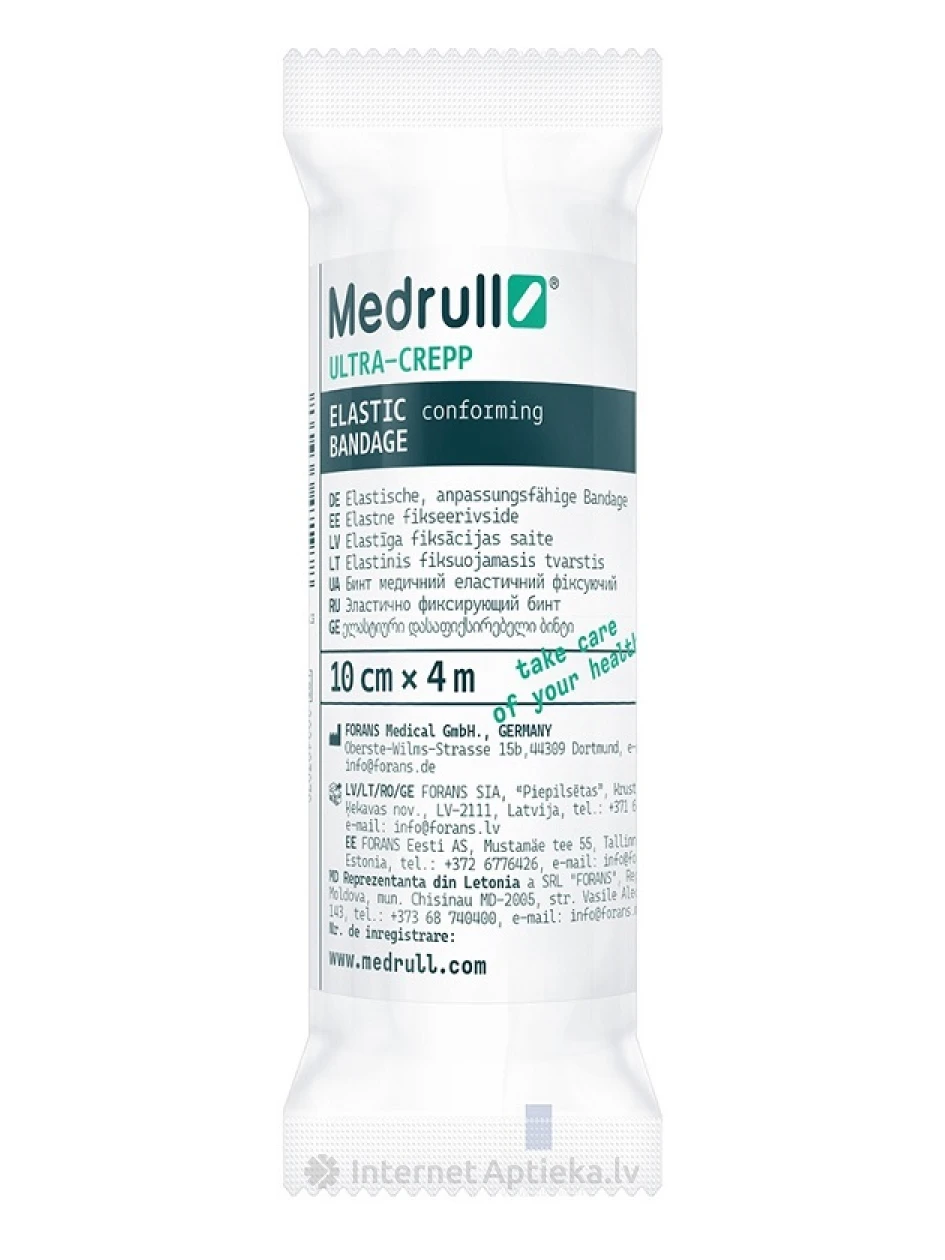 Medrull Ultra-crepp elastīga saite, 4 m x 10 cm | internetaptieka.lv