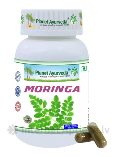 Planet Ayurveda® ar moringas lapu ekstraktu Organic, 60 kapsulas | internetaptieka.lv