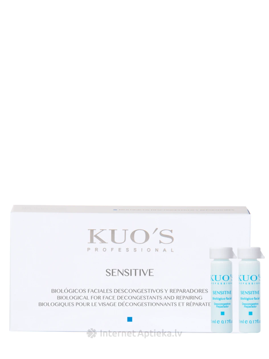 KUO'S SENSITIVE Bioloogiline näokontsentraat, 6*5 ml | internetaptieka.lv