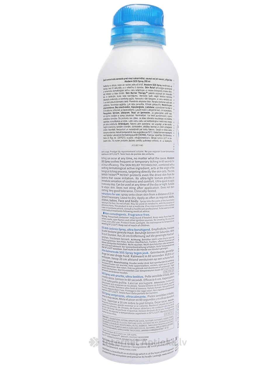 Bioderma Atoderm SOS sprejs, 200 ml | internetaptieka.lv