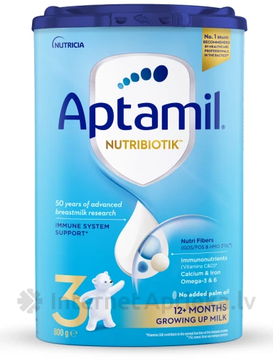 Piena maisījums Aptamil 3 no 12 mēn., 800 g | internetaptieka.lv