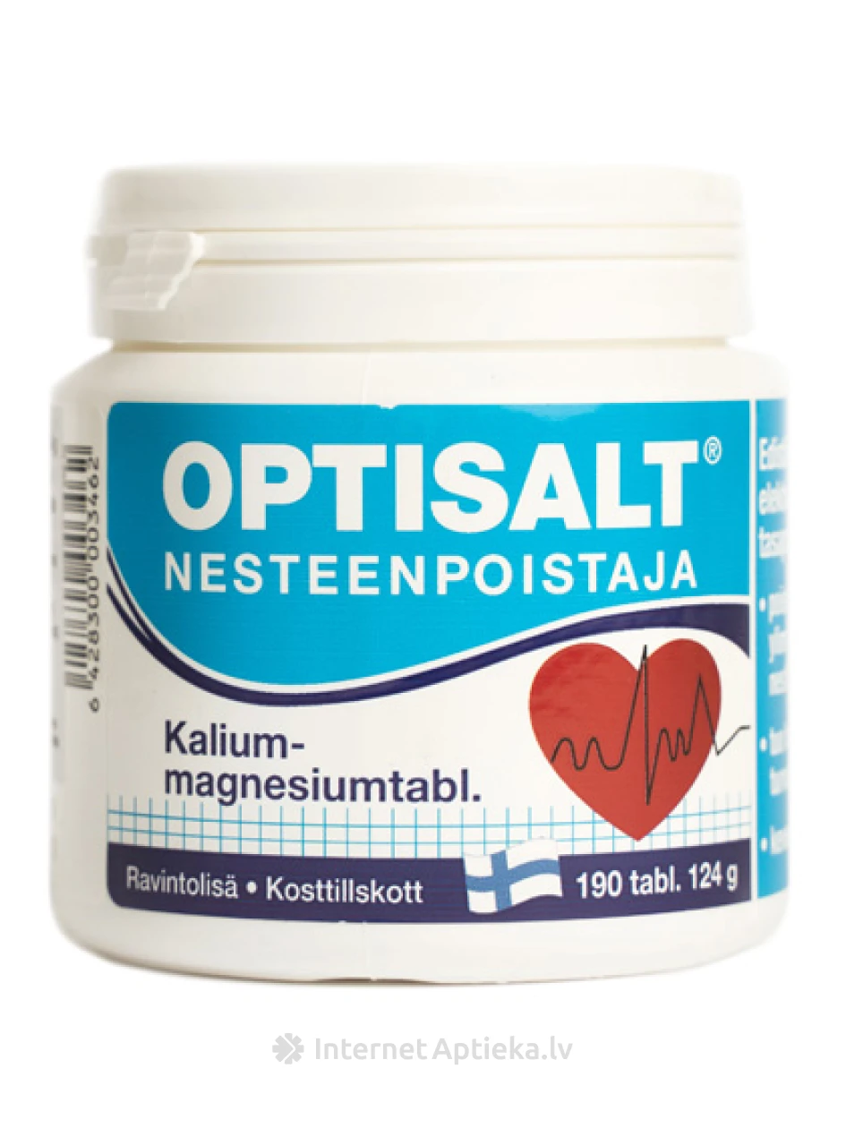 Optisalt K + Mg, 190 капсул | internetaptieka.lv