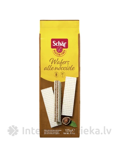 Schär Wafers Alle Nocciole bezglutēna vafeles ar lazdu riekstu krēmu, 125 g | internetaptieka.lv