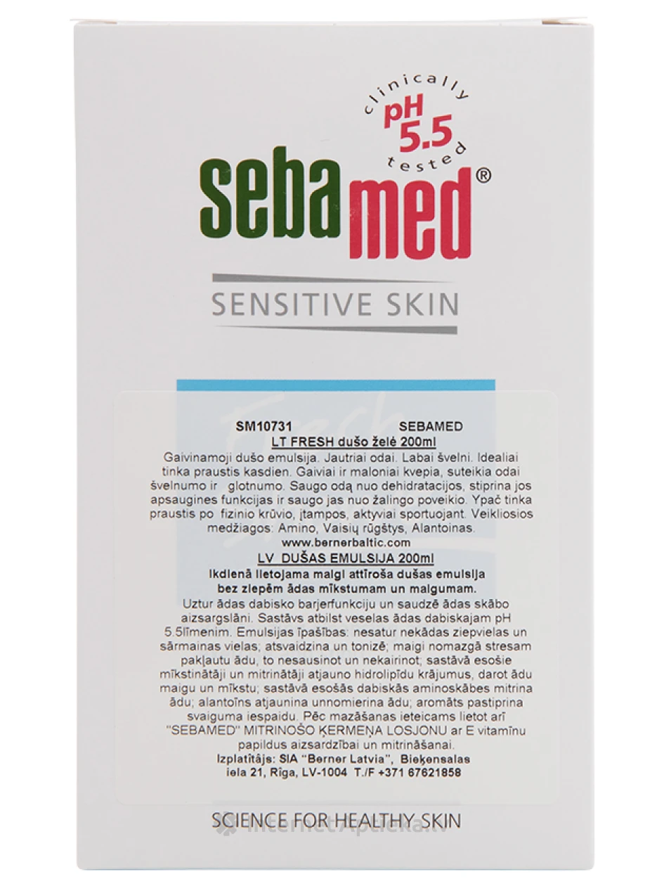 SEBAMED Fresh dušigeel tundlikule nahale, 200 ml | internetaptieka.lv
