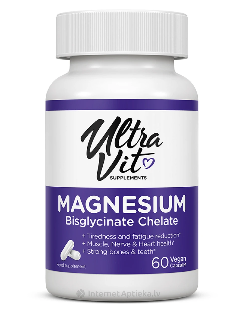 Ultravit Magnija bisglicināts, 60 kapsulas | internetaptieka.lv