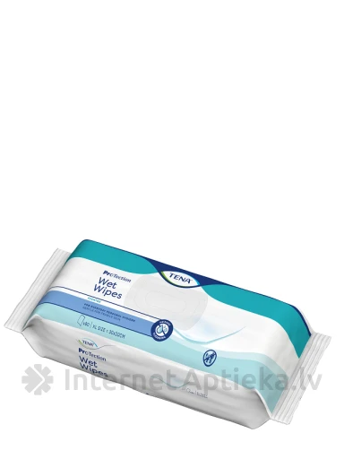 TENA WET WIPES Protection mitrās salvetes, 80 gb. | internetaptieka.lv