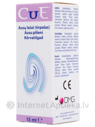 CuE kõrvatilgad ärrituse leevendamiseks, 15 ml | internetaptieka.lv