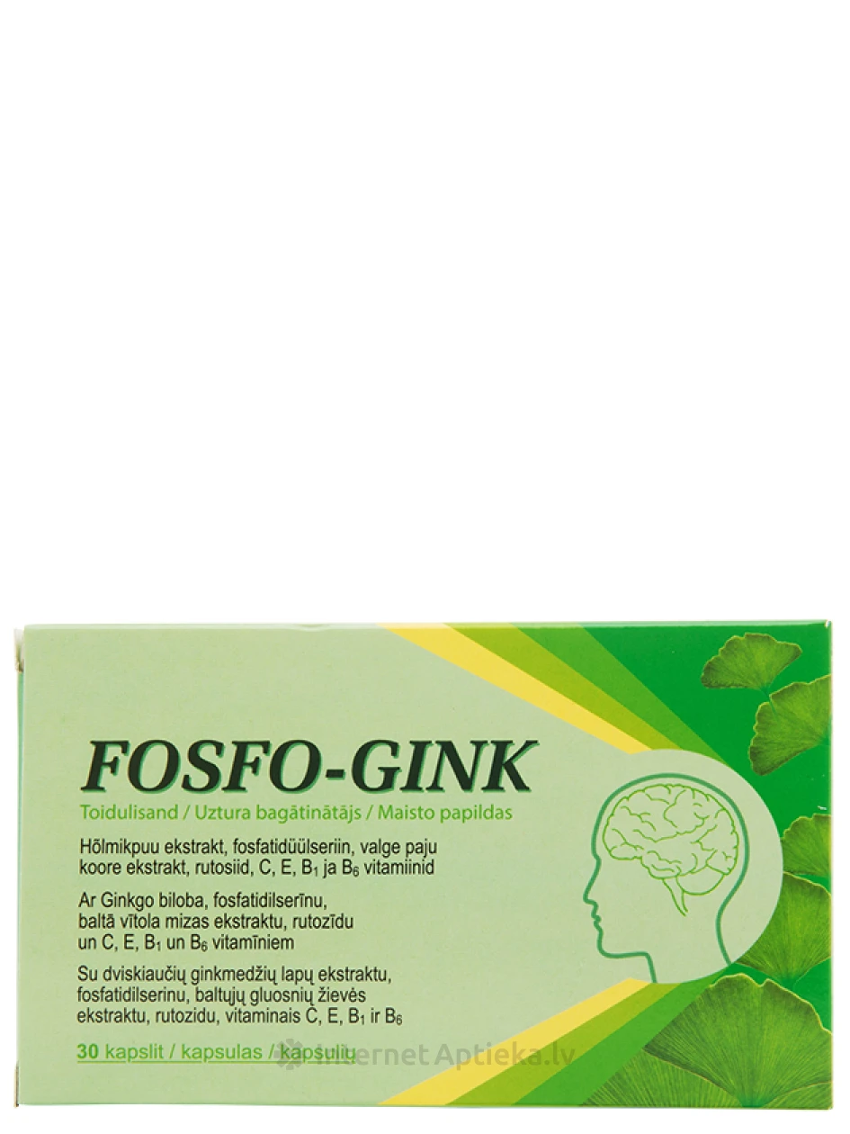 Fosfo-gink, 30 kapslit | internetaptieka.lv