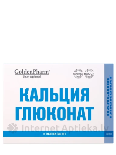 Calcium gluconate tabletes, 24 gb. | internetaptieka.lv