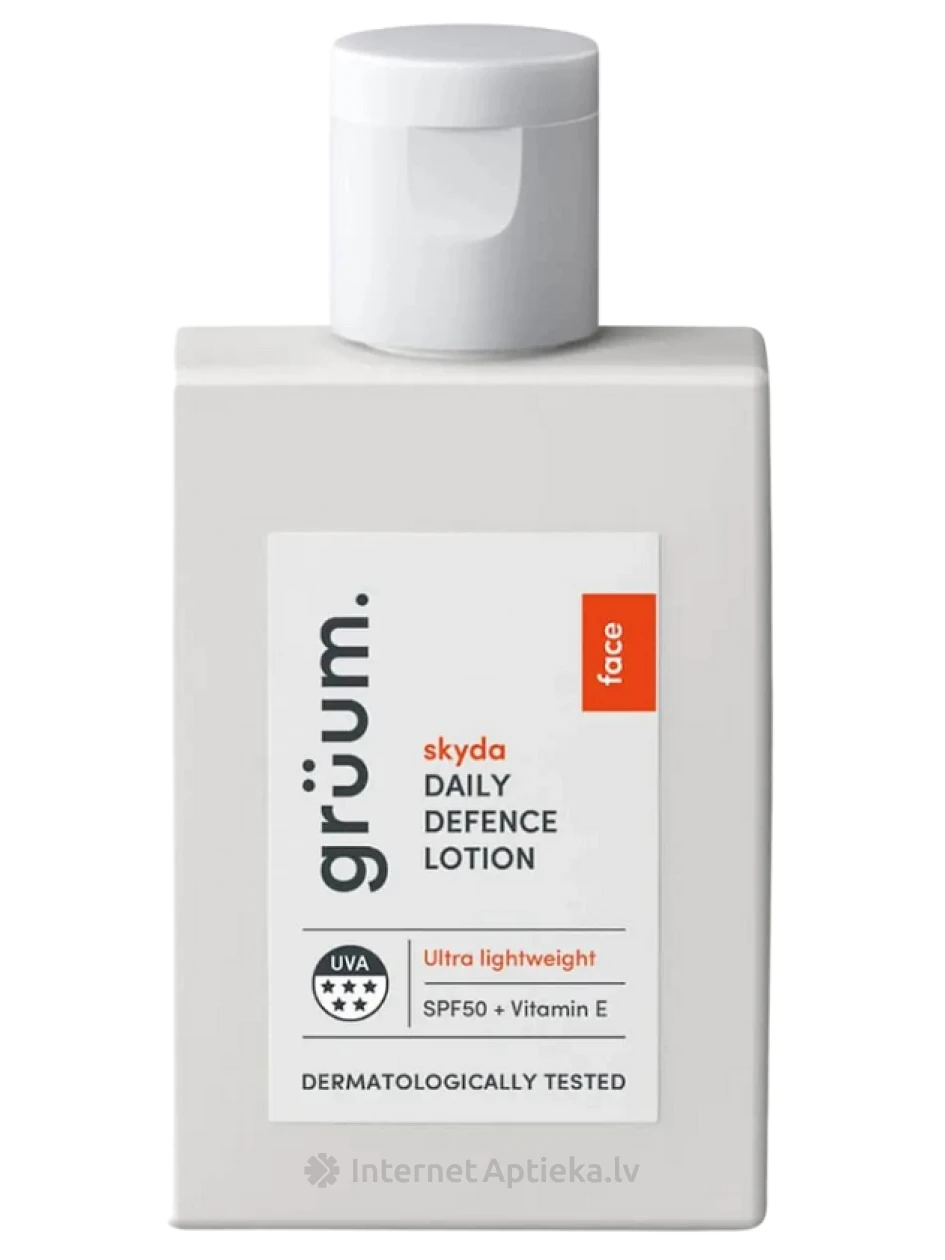 Grüum skyda Daily Defense SPF50 kaitsega igapäevane kreem, 50 ml | internetaptieka.lv