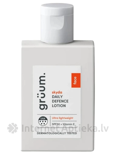 Grüum skyda Daily Defence Losjons ikdienai ar SPF50 aizsardzību, 50 ml | internetaptieka.lv