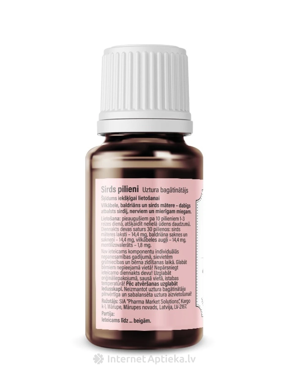 Südametilgad ravimtaimed suukaudne lahus alkoholisisaldus 70%, 25 ml | internetaptieka.lv