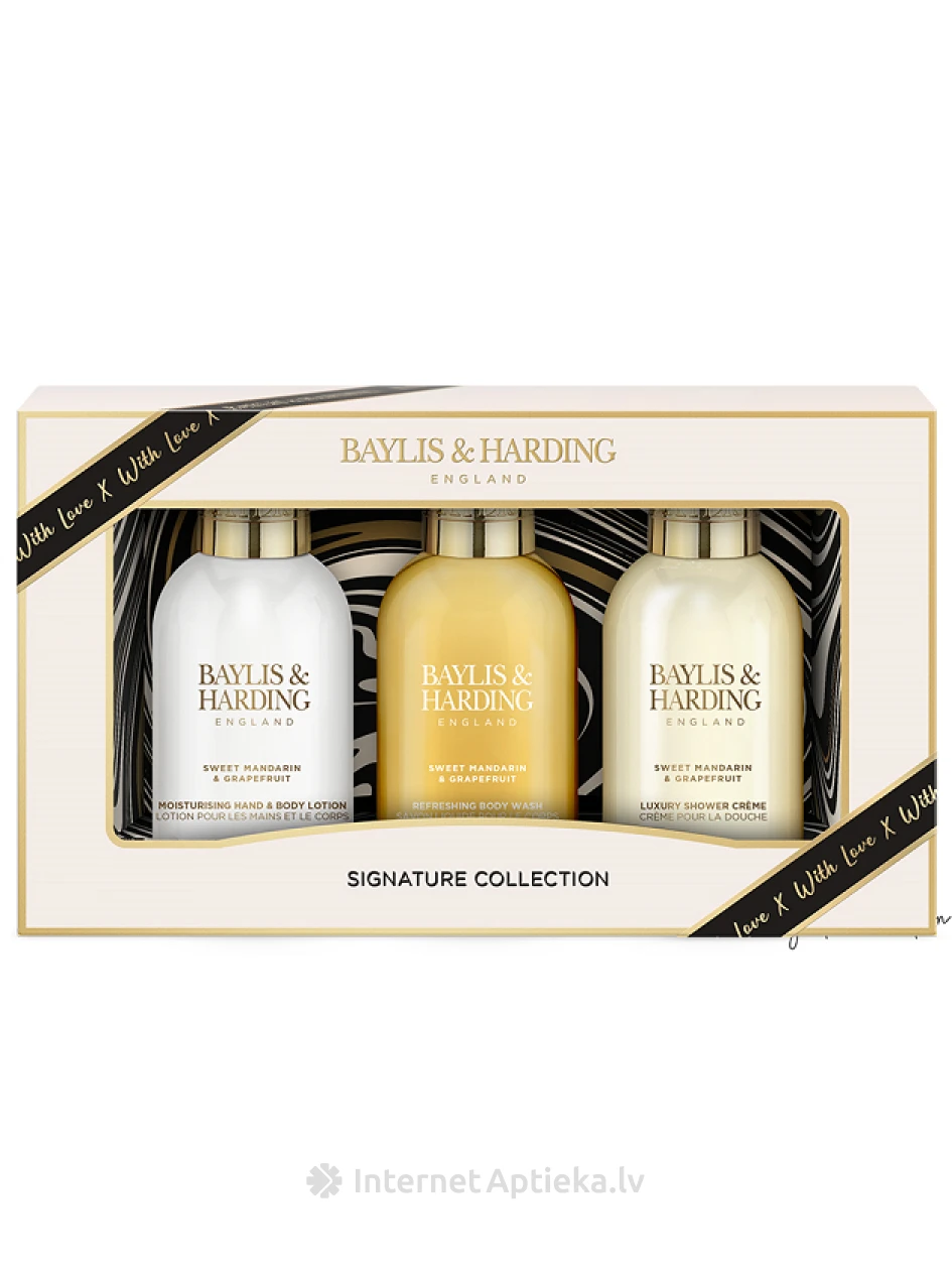 Baylis & Harding Sweet Mandarin & Grapefruit Luxury Bathing Mini Treats kinkekomplekt, 100ml,  100ml, 100ml. | internetaptieka.lv