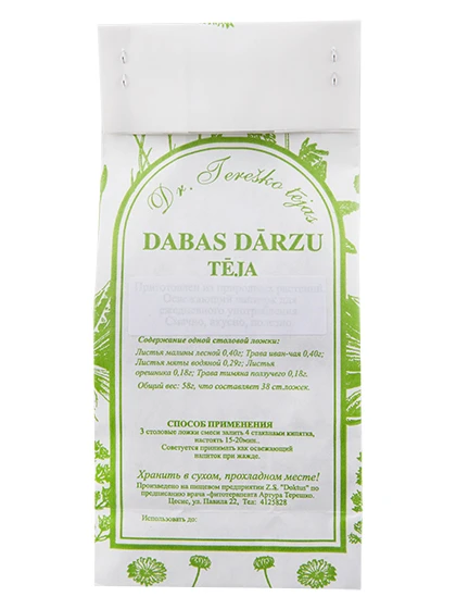 Dr.Tereško Dabas Dārzu tēja, 58 g
