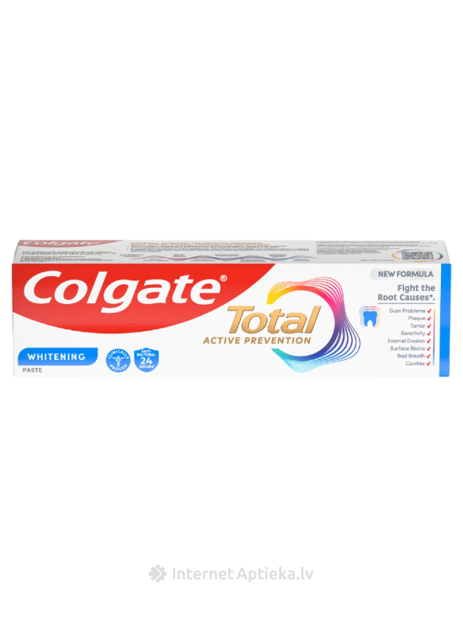 Colgate Total Whitening зубная паста, 75 мл | internetaptieka.lv