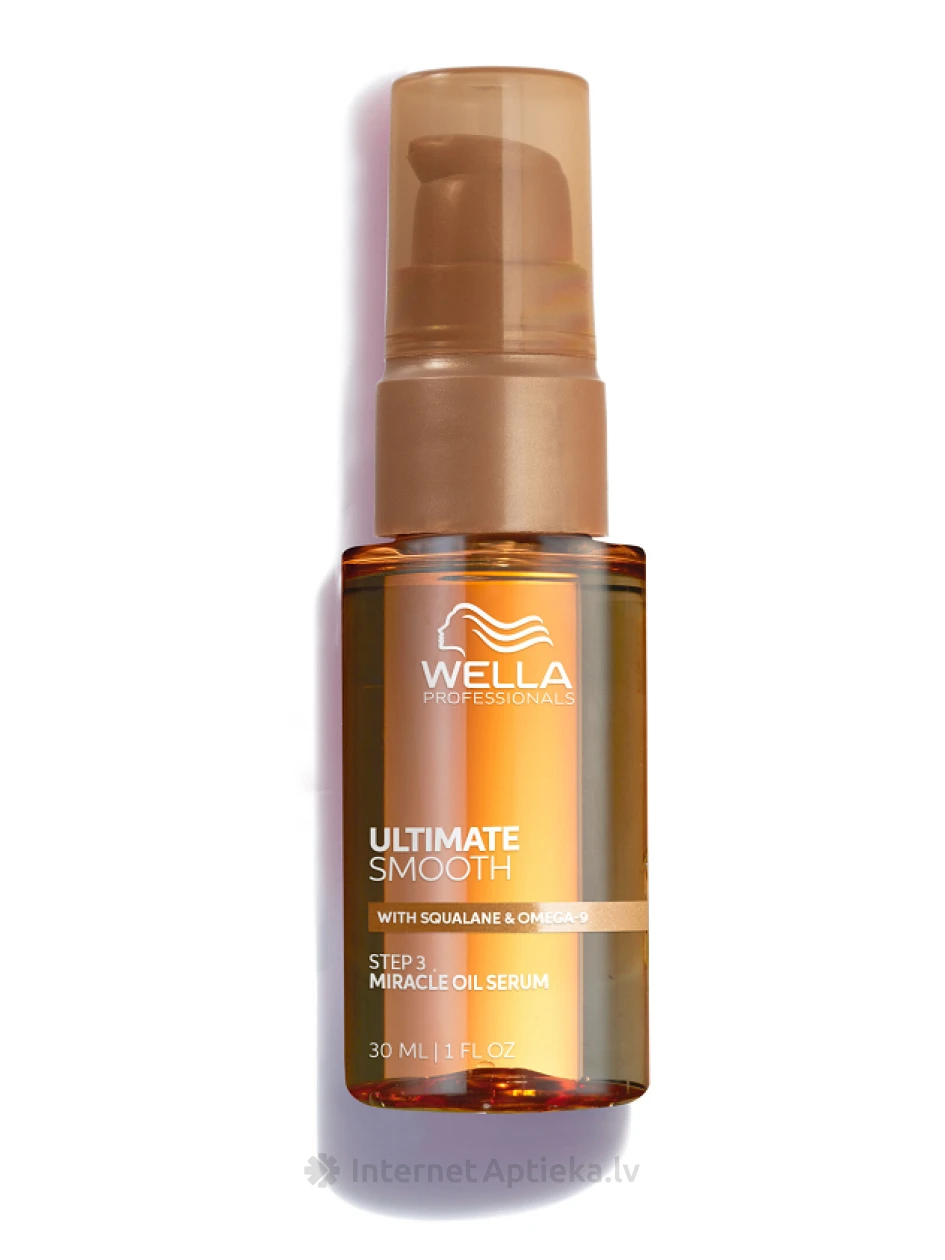 Wella Professionals ULTIMATE SMOOTH barojošs un nogludinošs eļļas serums, 30 ml | internetaptieka.lv