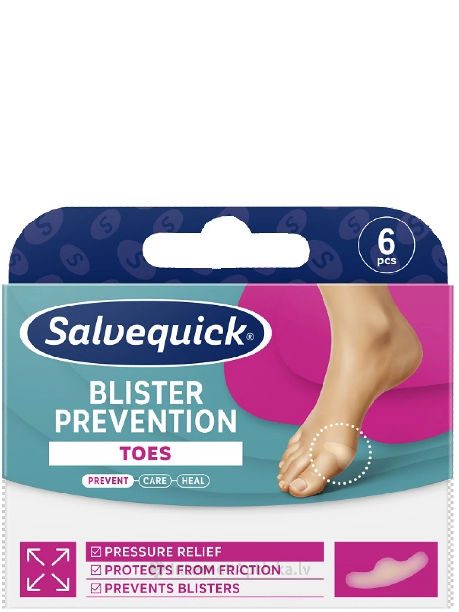 SALVEQUICK Blister prevention tulznu profilakses plāksteri pirkstiem, 6 gb. | internetaptieka.lv