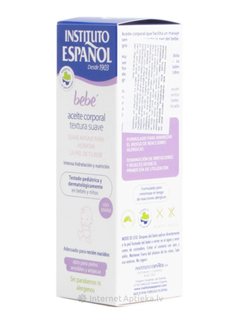 Instituto Espanol Bebe Newborn beebi rahustav kehaõli, 150 ml | internetaptieka.lv