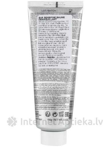 SVR SENSIFINE BAUME DEMAQUILLANT palsam meigieemaldamiseks tundlikult nahalt, 100 ml | internetaptieka.lv