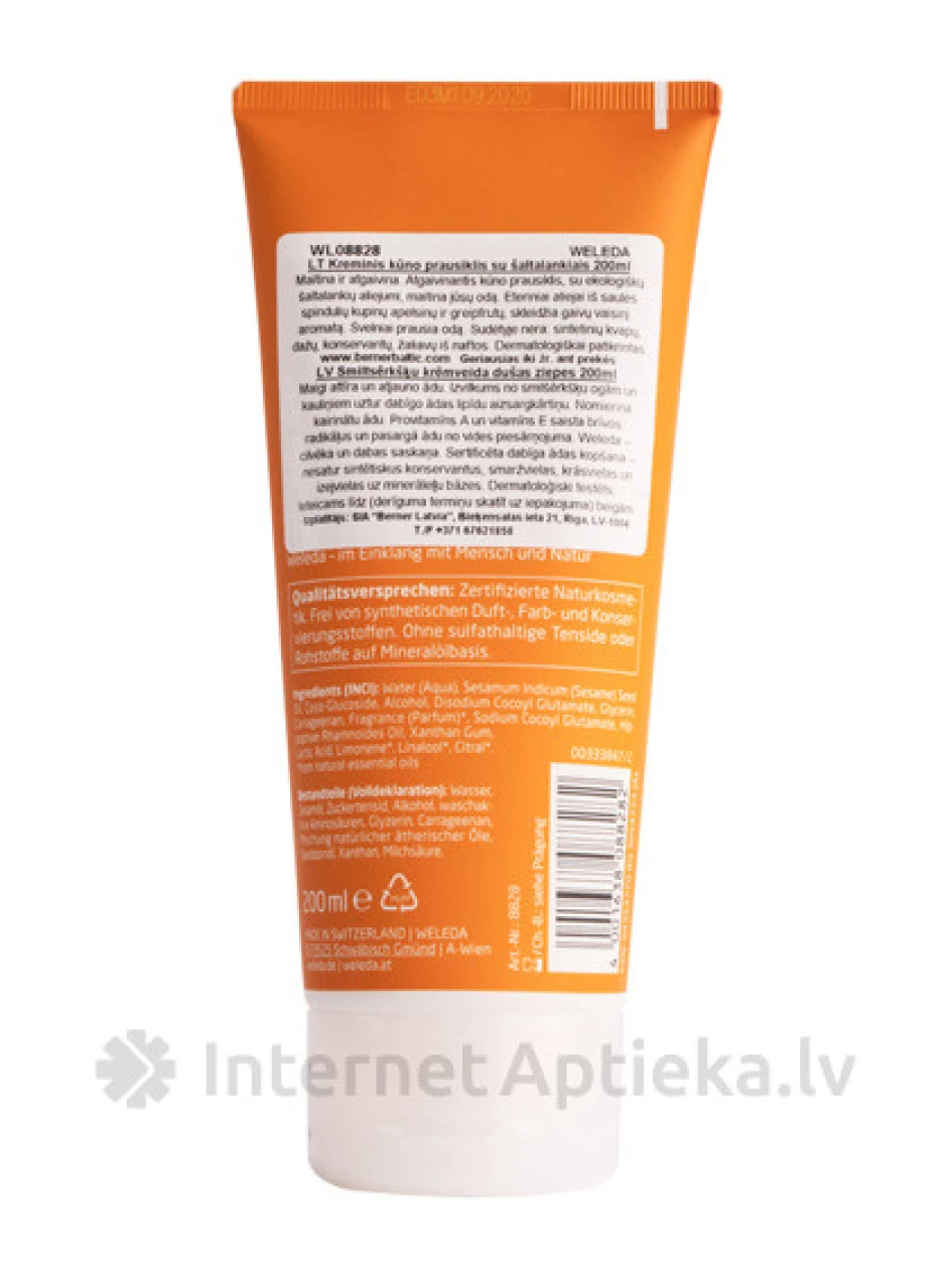 Weleda облепиховое крем-мыло для душа, 1 шт. | internetaptieka.lv