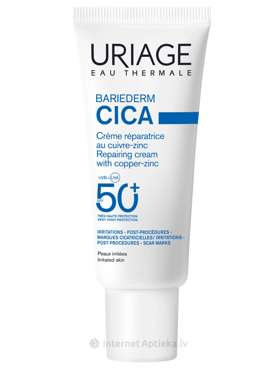 URIAGE Bariederm Cica-крем с Cu-Zn и SPF50+, 40 мл | internetaptieka.lv