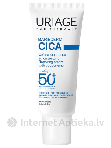URIAGE Bariederm Cica-крем с Cu-Zn и SPF50+, 40 мл | internetaptieka.lv