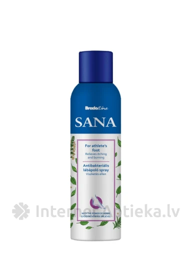 BRADOLINE Sana Kāju kopšanas sprejs ar antibakteriālu efektu Augu spēks, 150 ml | internetaptieka.lv