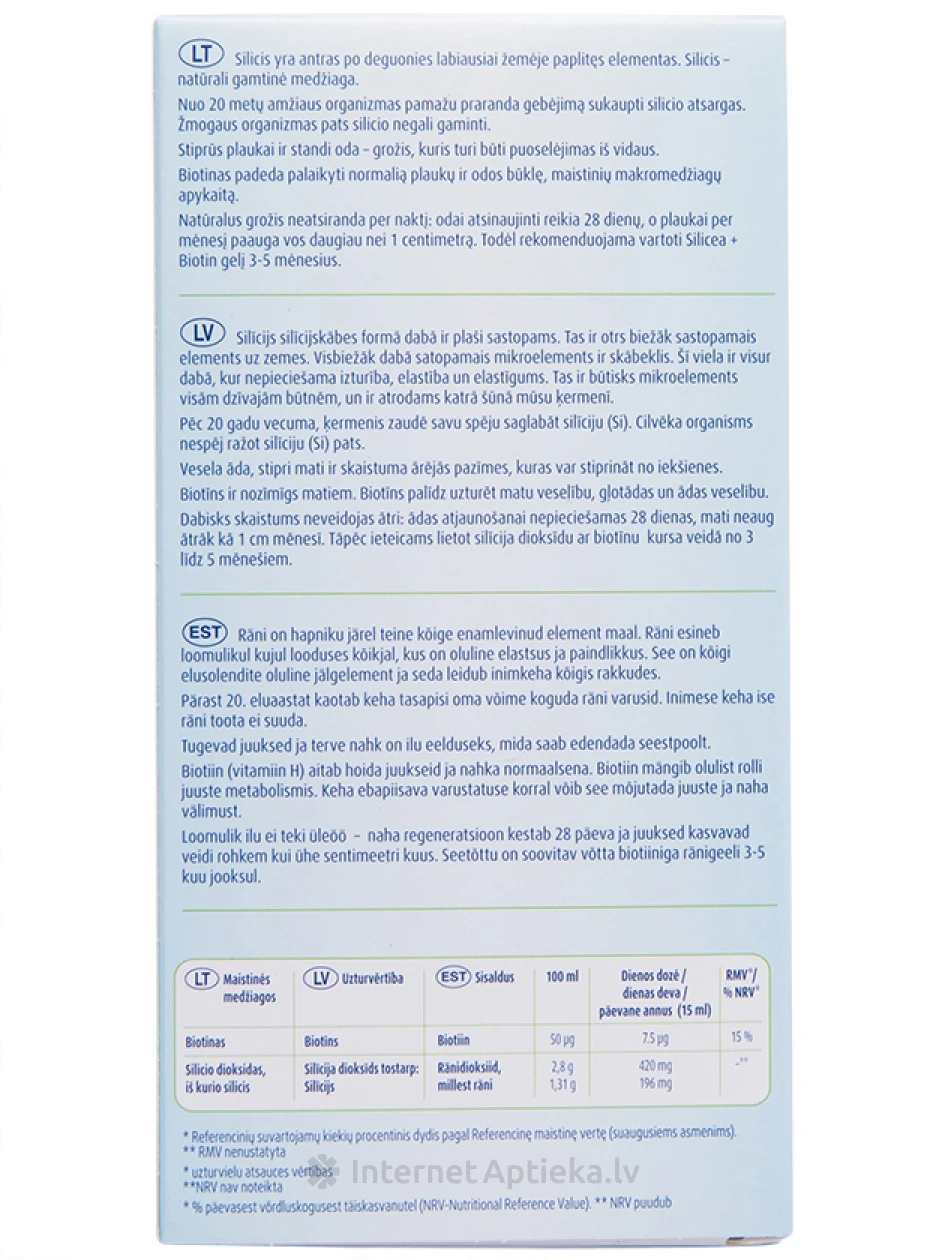 Silicea Original gels ar biotīnu, 500 ml | internetaptieka.lv