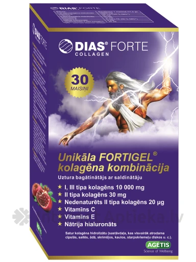 Agetis Dias® Forte Collagen ar granātābolu garšu, 30*10 g | internetaptieka.lv