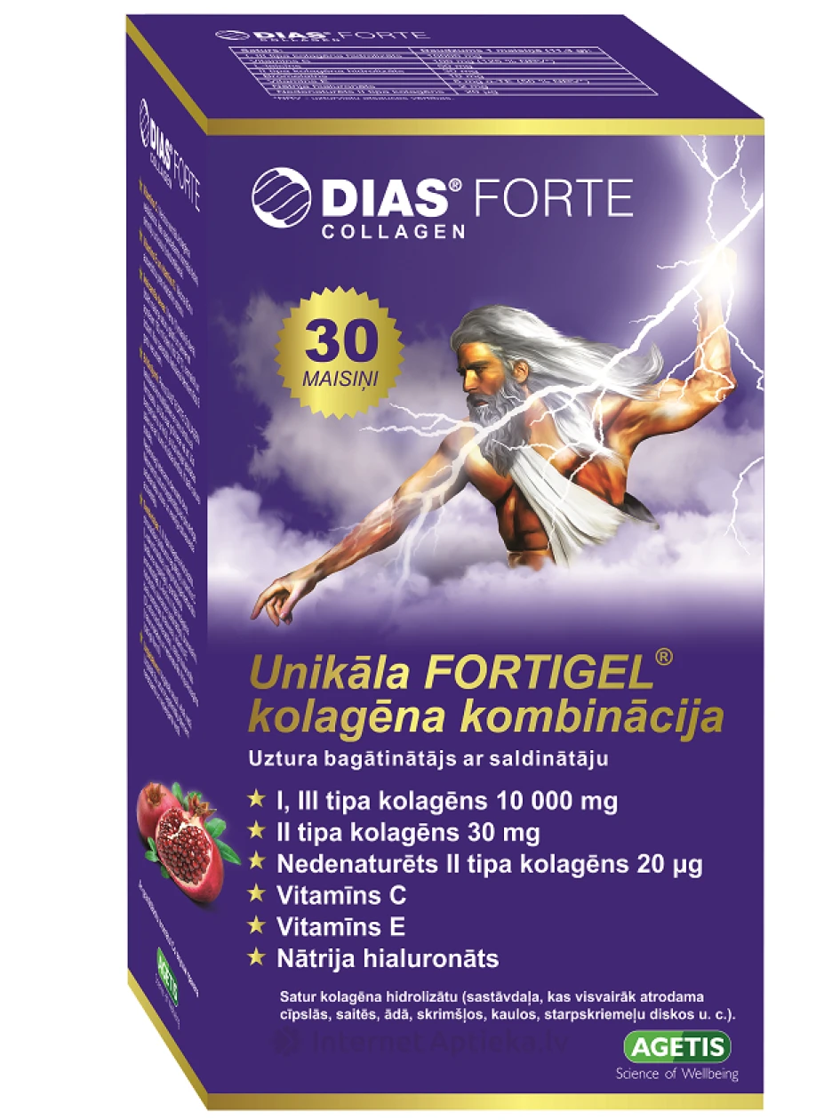 Agetis Dias® Forte Collagen granaatõuna maitsega, 30*10 g | internetaptieka.lv