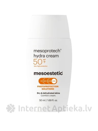 Mesoestetic mesoprotech hydra cream saules aizsargkrēms SPF50+, 50 ml | internetaptieka.lv