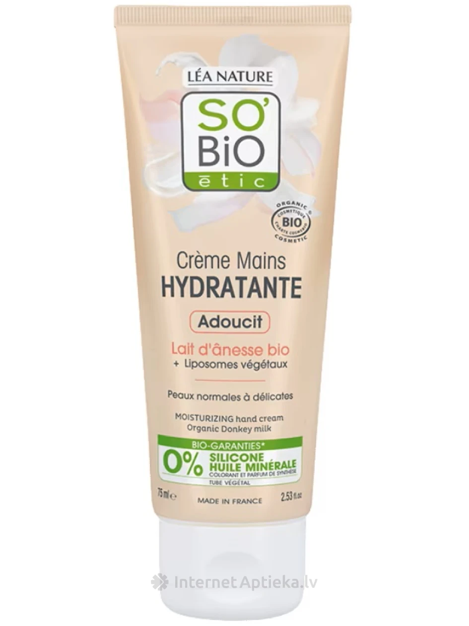 So Bio Mitrinošs roku krēms ar ēzeļa pienu, 75 ml | internetaptieka.lv