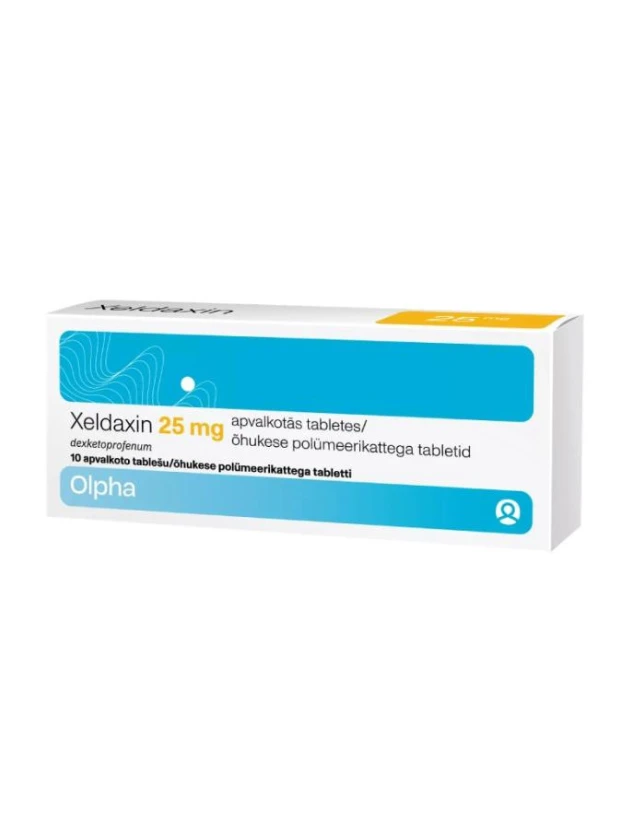 Xeldaxin 25 mg apvalkotās tabletes