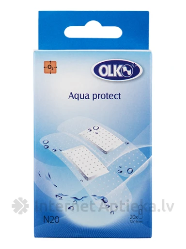 Olko Aqua Protect Baktericīdie plāksteri - ūdensizturīgi, 20 gb. | internetaptieka.lv