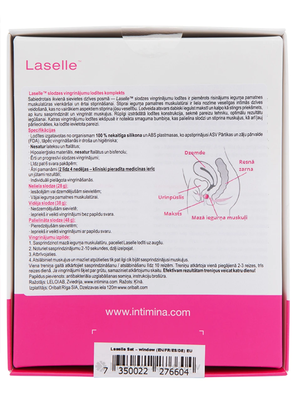 Intimina Laselle Set tupepallid, komplekt, 28a/38a/48a | internetaptieka.lv