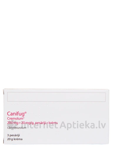 Canifug Cremolum Kombi, vaginālās svecītes 3 gb. + 2% krēms 20 g | internetaptieka.lv