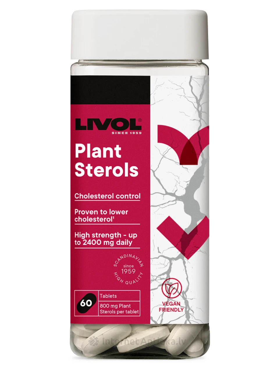 LIVOL Plant Sterols tabletes, 60 gb. | internetaptieka.lv