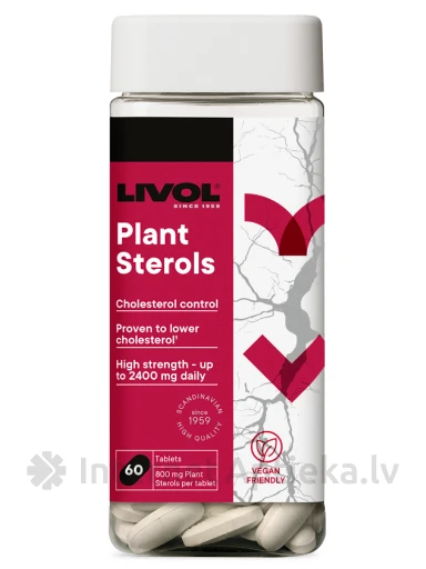 LIVOL Plant Sterols tabletes, 60 gb. | internetaptieka.lv